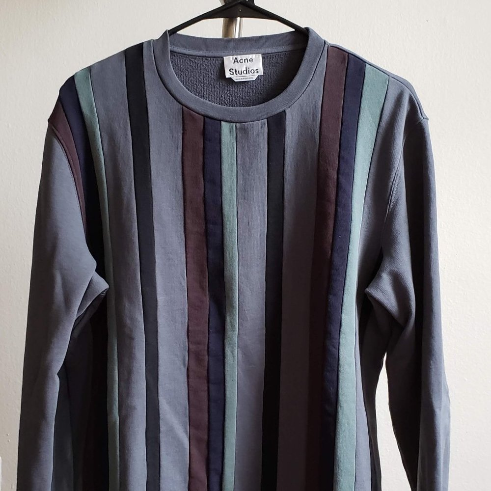 Acne Studio Casey Stripes Patchwork Sweatshirt